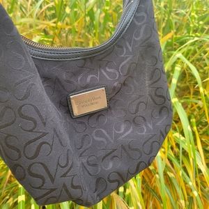 Vera Wang Canvas Logo Print Purse